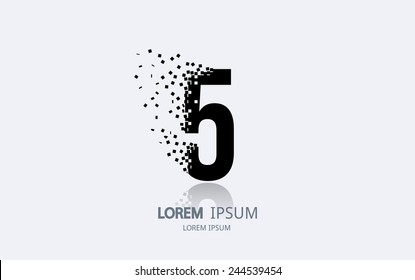 Number 5 Logo Vector Logotype Design Stock Vector (Royalty Free ...