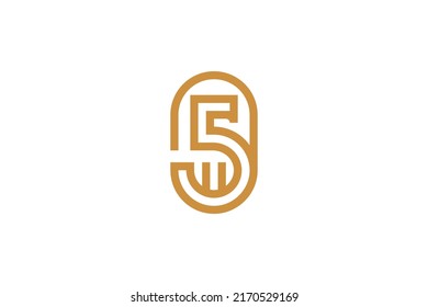 Vector de logotipos monolíneos número 5