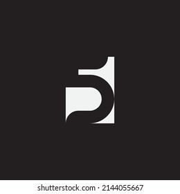 Number 5 negative space. Creative logo number.