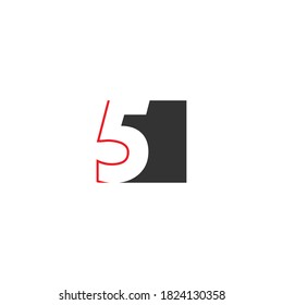 Número 5 del concepto de diseño cuadrado