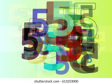 Number 5 pattern vector