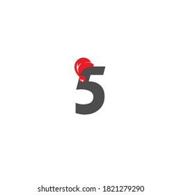 Ilustración del diseño del concepto de Santa hat número 5