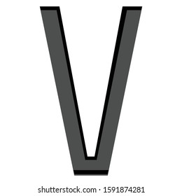 Number 5 
simple illustration clip art vector