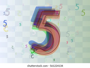 Number 5 vector art