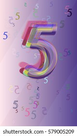 Number 5 vector art