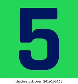 Number 5 Vector Design Illustration