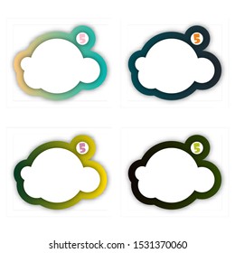 Number 5 vector font alphabet, modern dynamic flat design with brilliant colorful gradient smooth color for your unique elements design ; logo, corporate identity, application, creative poster & more