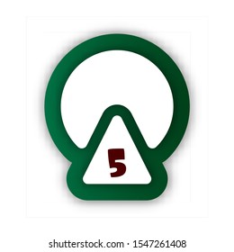 Number 5 vector font alphabet, modern dynamic flat design with brilliant colorful gradient smooth color for your unique elements design ; logo, corporate identity, application, creative poster & more