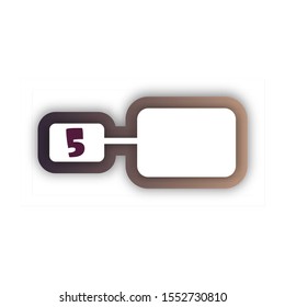 Number 5 vector font alphabet, modern dynamic flat design with brilliant colorful gradient smooth color for your unique elements design ; logo, corporate identity, application, creative poster & more