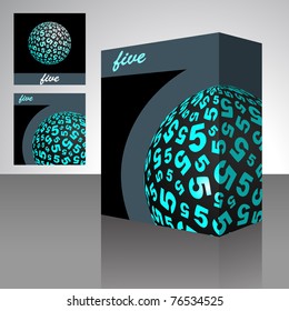 Number 5. Vector packaging box.
