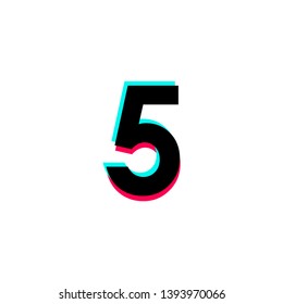 Number 5 Vector Template Design Illustration Design for Anniversary Celebration