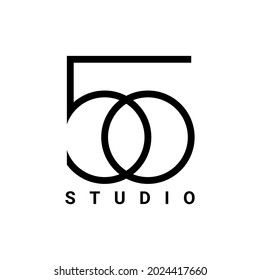 number 50 with a bold and modern style
