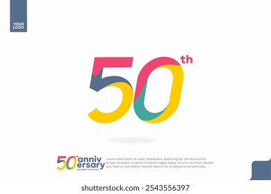 Number 50 logo icon design, 50th birthday logo number, anniversary 50