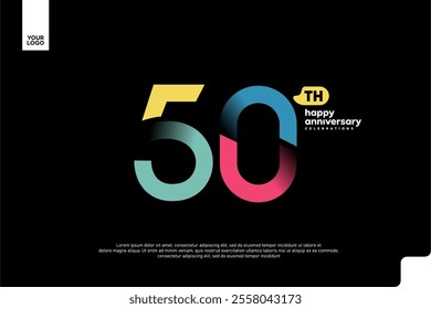 Number 50 logo icon design, 50th birthday logo number, anniversary 50