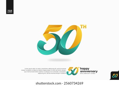 Number 50 logo icon design, 50th birthday logo number, anniversary 50