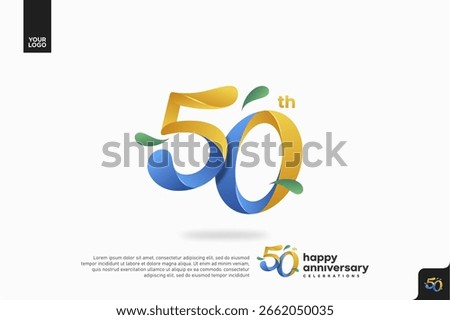 Number 50 logo icon design, 50th birthday logo number, anniversary 50