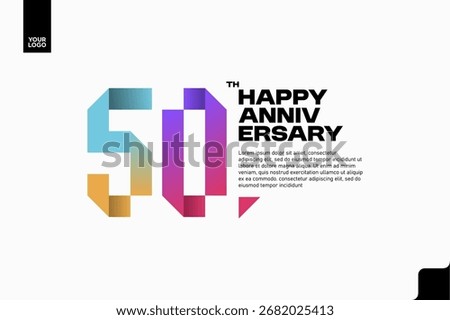 Number 50 logo icon design, 50th birthday logo number, anniversary 50