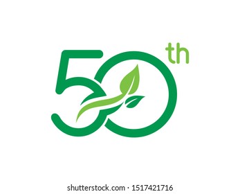 Number 50 logo or symbol template design