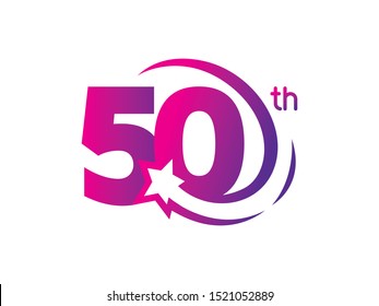 Number 50 logo or symbol template design