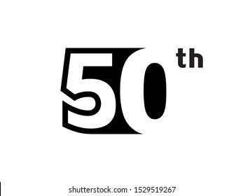 Number 50 logo or symbol template design