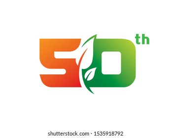 Number 50 logo or symbol template design