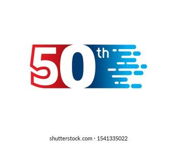 Number 50 logo or symbol template design