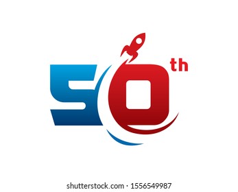 Number 50 logo or symbol template design