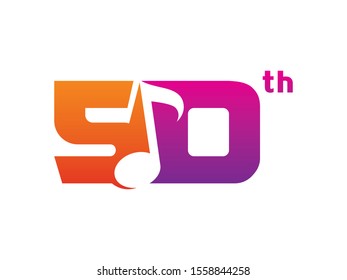 Number 50 logo or symbol template design