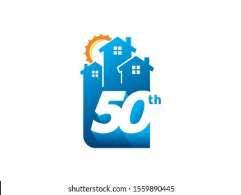 Number 50 logo or symbol template design