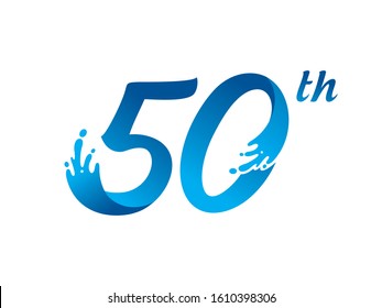 Number 50 logo or symbol template design