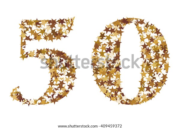 Number 50 Made Golden Stars 스톡 벡터로열티 프리 409459372 Shutterstock