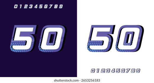 number 50 with racing effect for automotive, racing, jersey - Powered by Shutterstock - Get 15% off with code: PIKWIZARD15