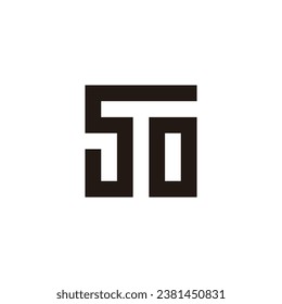 Number 50 square geometric symbol simple logo vector