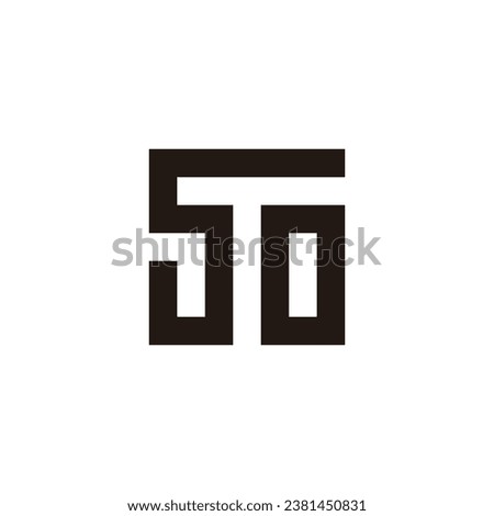 Number 50 square geometric symbol simple logo vector