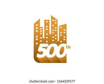 Number 500 logo or symbol template design