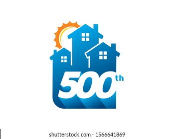 Number 500 logo or symbol template design