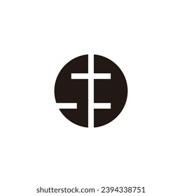 Número 53 símbolo geométrico simple vector logotipo