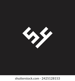 Nummer 54 Herz, quadratisches geometrisches Symbol einfacher Logo-Vektor