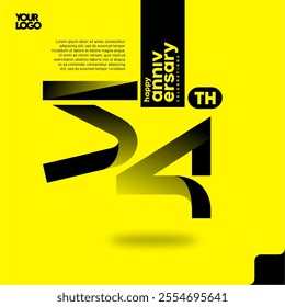 Number 54 logo icon design, 54th anniversary logotype