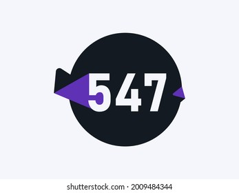 Imagen vectorial de diseño de icono del logotipo número 547