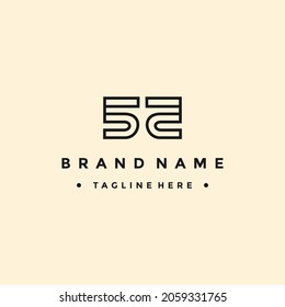 Number 55 logo vector design template