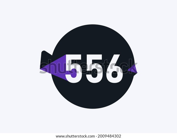 Number 556 Logo Icon Design Vector Stock Vector Royalty Free