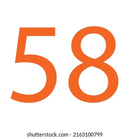 NUMBER 58 EINFACHE CLIP ART VEKTORGRAFIK