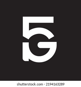  Number 5G logo design vector image