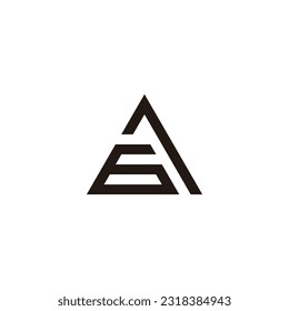 Number 6 and 1 triangle geometric symbol simple logo vector