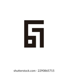 Number 6 and 7 square geometric symbol simple logo vector