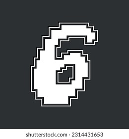 Number 6. Alphabet "Pixel Non Perfect" 