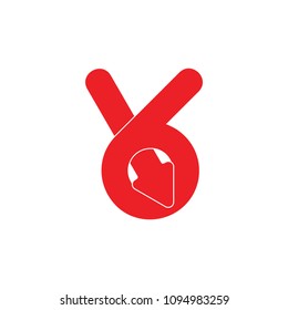 number 6 with arrow design logo vector