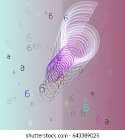 Number 6 art vector