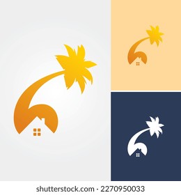 Vector de diseño de logotipo de playa número 6